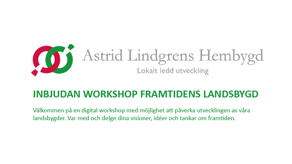 Texten inbjudan till workshop framtidens landsbygd.