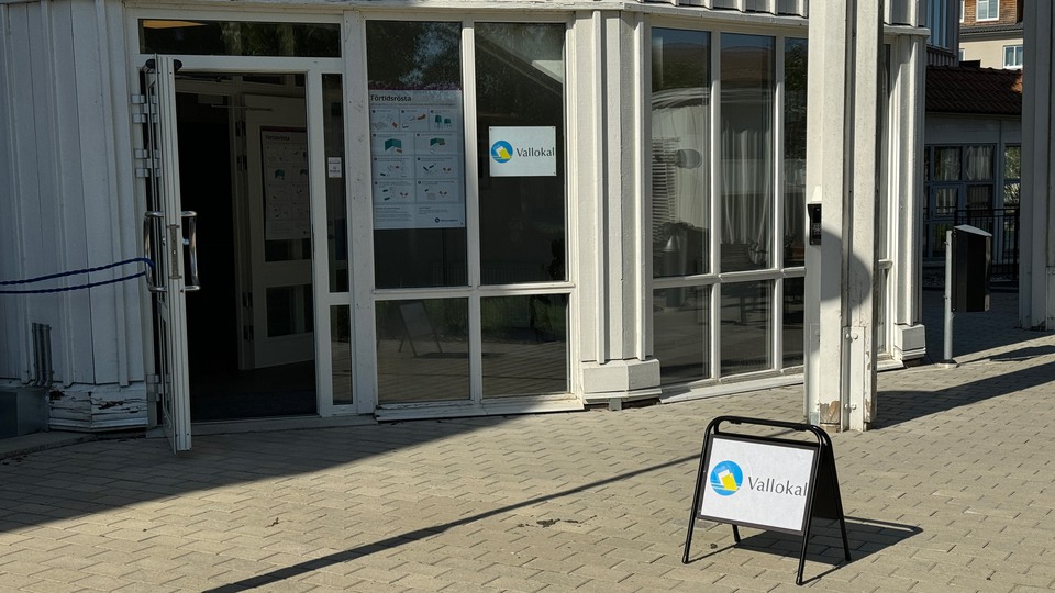 Vallokal för förtidsröstning i Aneby. Foto. 